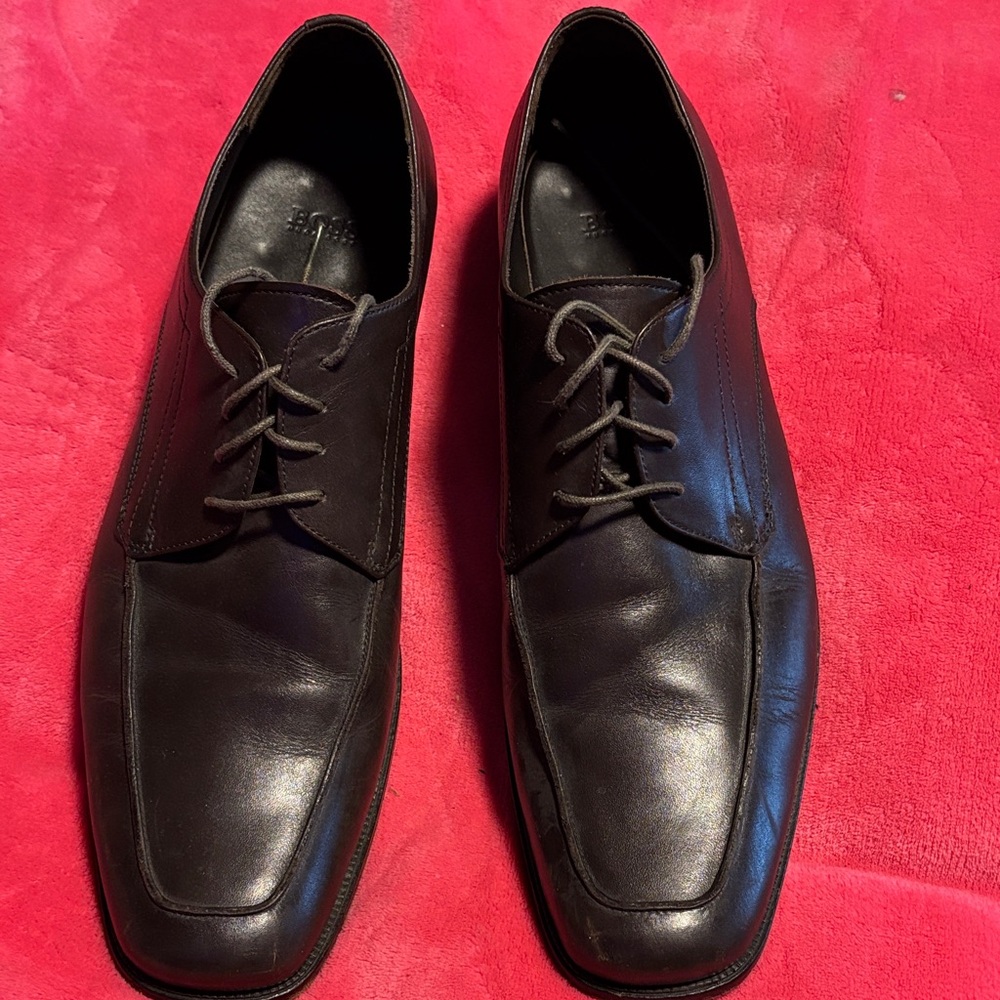 Boss Dark Brown Leather Oxfords